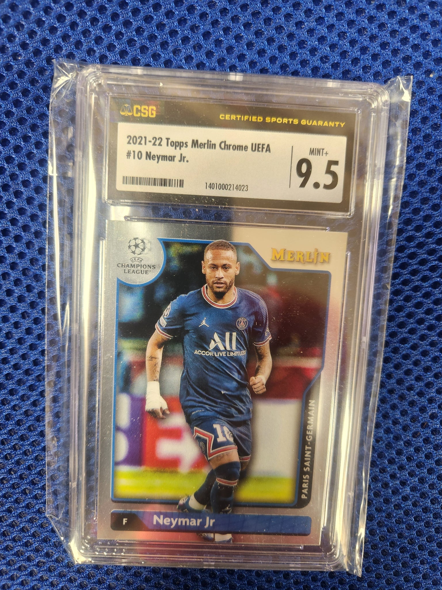 Neymar Jr 1x Graded Sports Card Single (In Paris Saint Germain Jersey) (CSG Graded 9)