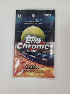 2021 Topps Chrome Tennis Hobby Lite Pack (4 Cards Per Pack)