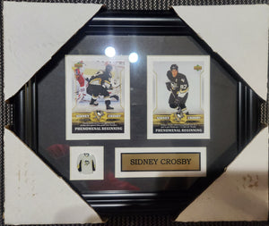Sidney Crosby Pittsburgh Penguins 2 Cards Framed Plaque