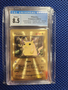 Pikachu - Pokemon (2021) - Celebrations - Classic Collection - 58/102 - Gold Metal - Ultra Premium Collection - CGC Graded 8.5