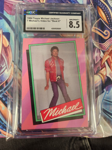 1984 Michael Jackson MJJ Productions Inc. Trading Card or Sticker Single REPACK - (PSA Graded 7, Randomly Selected, Stock Photo - Will Not Get Card In Picture)
