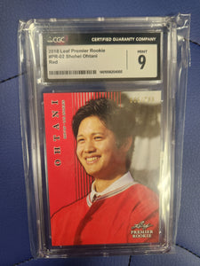 2018 Leaf Shohei Ohtani Numbered Out of /200 Rookie Card (CGC Graded 9) (1x Randomly Selected RC, May Not Be Pictured)