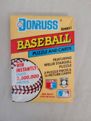 1991 Donruss Series 1 MLB Baseball Puzzle And Cards Wax Pack (15 Cards)