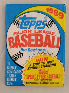 Topps 1989 Major League Baseball Wax Pack (15 Cards per Pack)