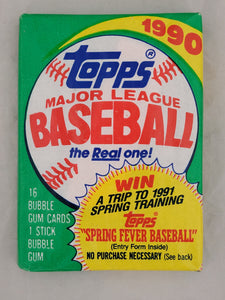 Topps 1990 Major League Baseball Wax Pack (15 Cards per Pack)