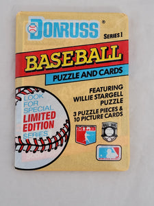 1991 Donruss Series 1 MLB Baseball Puzzle And Cards Wax Pack (10 Cards)