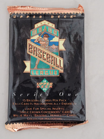 1993 Upper Deck MLB Baseball Edition Series 1 Hobby Pack (15 Cards Per Pack)
