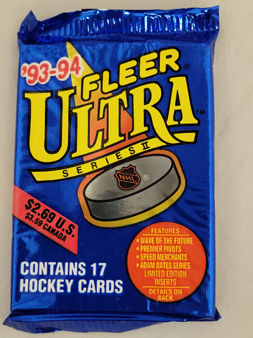 1993-94 Fleer Ultra Series 2 Sealed Pack (17 Cards Per Pack)