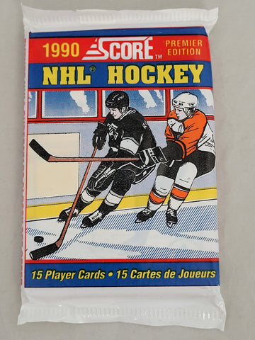 1990 Score NHL Hockey Premier Edition Hobby Pack (15 Cards Per Pack)