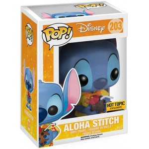 Funko POP! Disney Lilo and Stitch - Aloha Stitch #203 Exclusive Vinyl Figure (Pre-owned)
