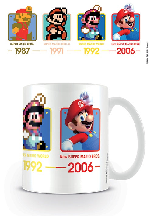 Super Mario Bros. Dates Through the Decades Ceramic Mug