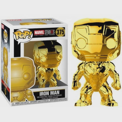 Funko POP! B: Marvel Studios the First Ten Years - Iron Man (Gold) #375 Vinyl Bobble-Head Figure