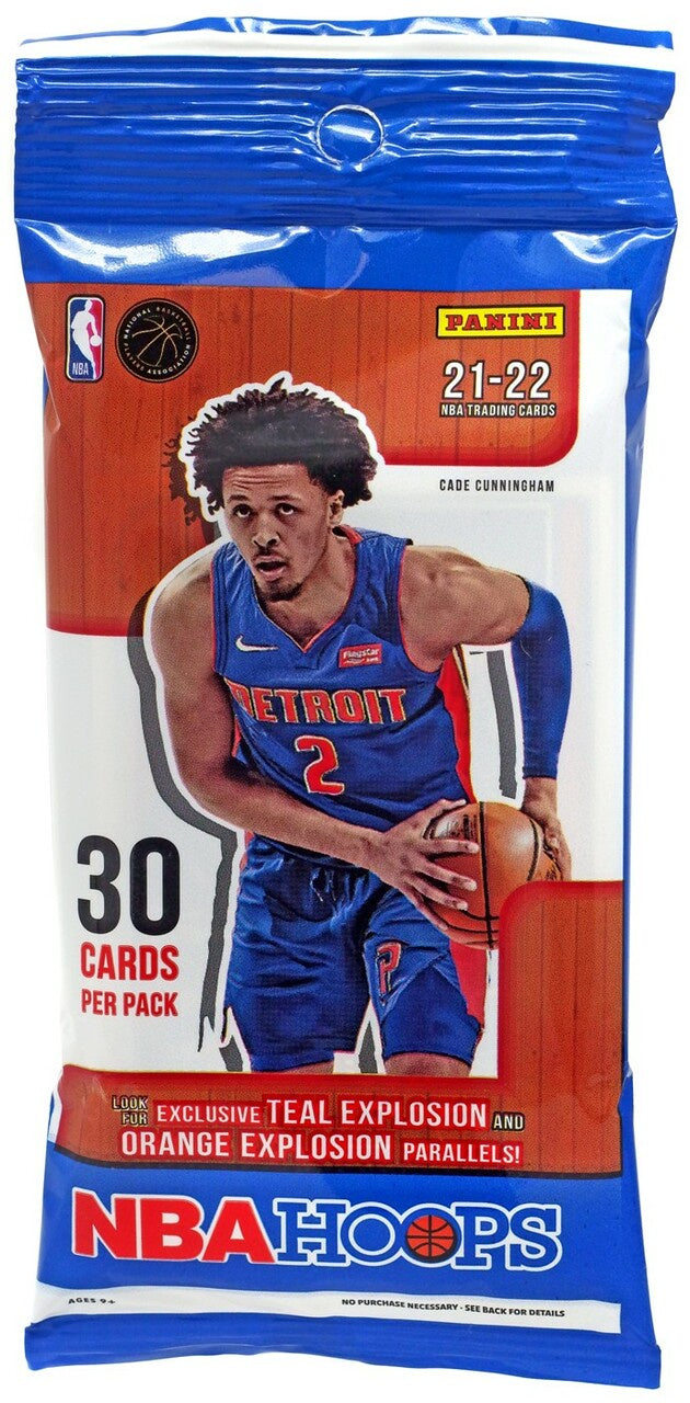 2021-22 Panini NBA Hoops Basketball Cello 30 - Card Value Pack! (Fat Jumbo Pack)