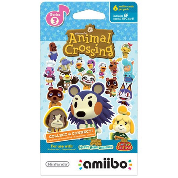 ANIMAL CROSSING AMIIBO CARD BOOSTER PACK - SERIES 3 (6 CARDS PER PACK)