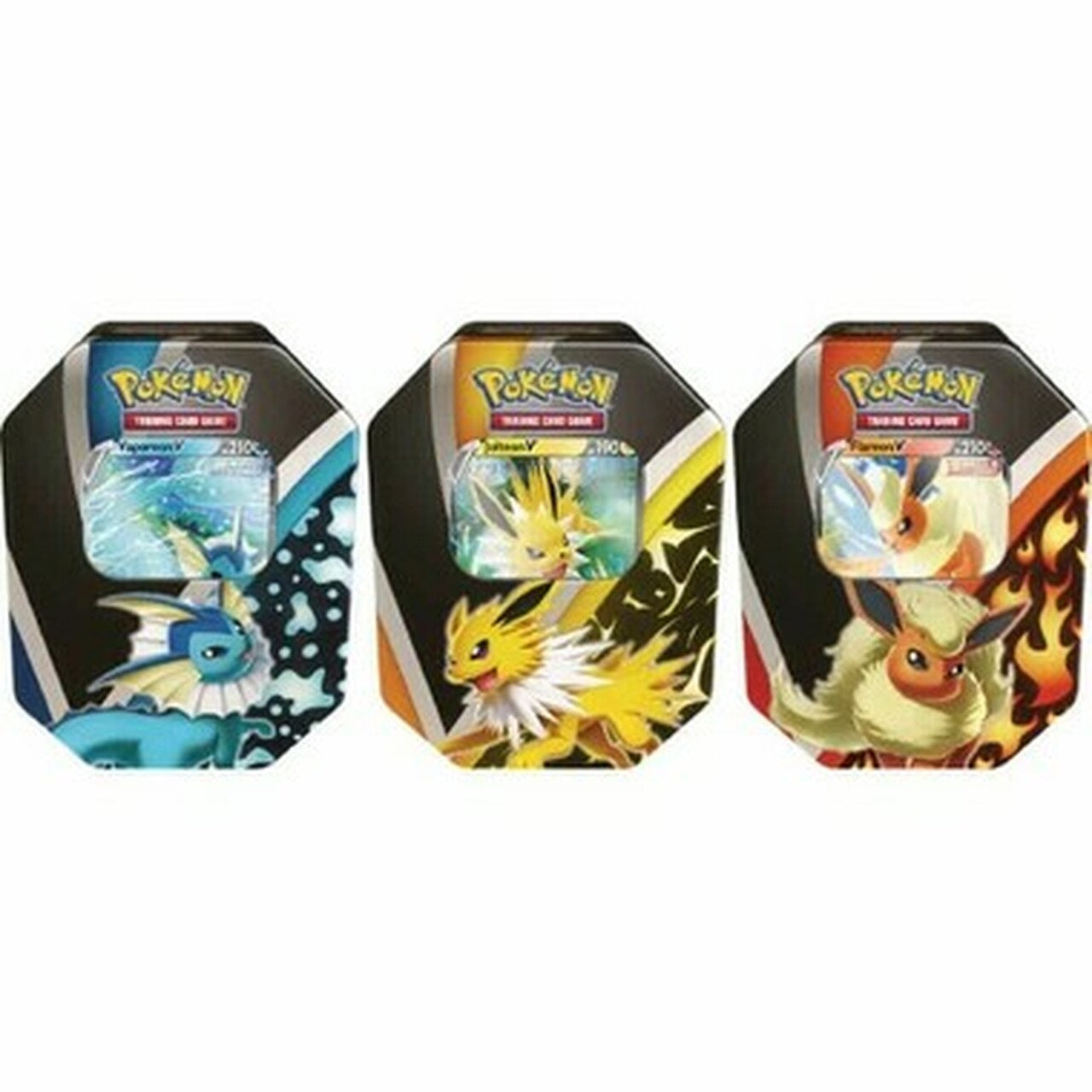 Pokemon Eevee Evolutions V Tin - Bundle of 3 (Vaporeon, Jolteon and Flareon)