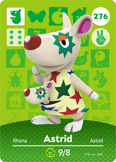 276 Astrid Authentic Animal Crossing Amiibo Card - Series 3