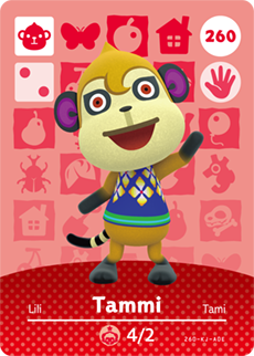 260 Tammi Authentic Animal Crossing Amiibo Card - Series 3