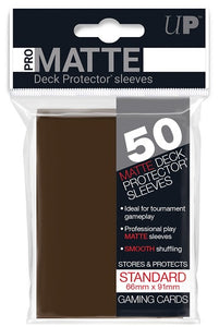 Ultra Pro Standard Pro Matte Deck Protector Card Sleeves 50ct - Brown