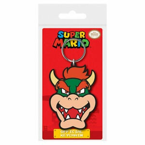 Super Mario Bowser Face Soft PVC Keychain