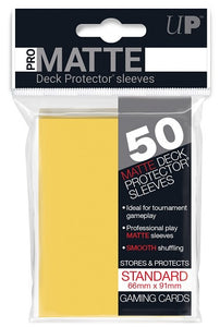 Ultra Pro Standard Pro Matte Deck Protector Card Sleeves 50ct - Yellow