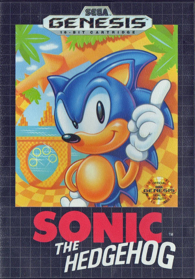 Sonic the Hedgehog (Black Label US Retail Version) - Genesis (Pre-owned)