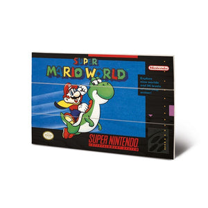 Super Mario World SNES Game Cover Art 8″ x 12″ Wood Print
