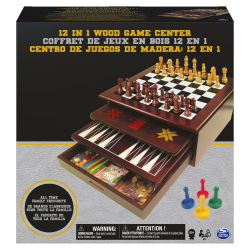 Deluxe 12 In 1 Wood Game Center Collection