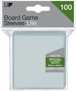 Ultra Pro - Board Game Sleeves Lite - Special Sized 69mm x 69mm for Gaming Cards - 100ct Clear