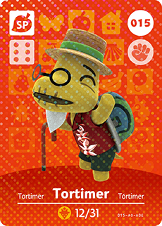 015 Tortimer SP Authentic Animal Crossing Amiibo Card - Series 1