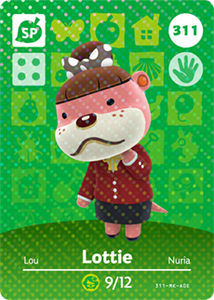 311 Lottie SP Authentic Animal Crossing Amiibo Card - Series 4