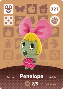 327 Penelope Authentic Animal Crossing Amiibo Card - Series 4 A & C Games 327 Penelope Authentic Animal Crossing Amiibo Card - Series 4 A & C Games