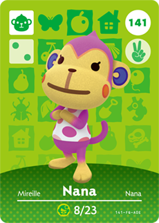141 Nana Authentic Animal Crossing Amiibo Card - Series 2