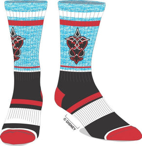 Kingdom Hearts: Heartless Nobodies Logo Light Blue  Crew Socks - Sock Size 10-13