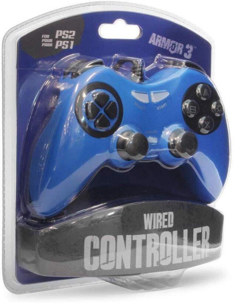 Wired Controller for PS2 - Blue (Armor 3)