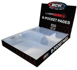 BCW - 9 Pocket Laserweld Binder Pages 100ct