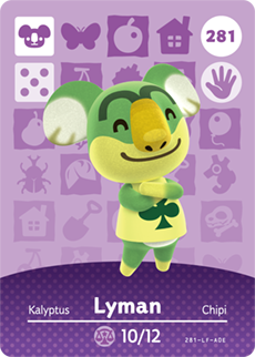 281 Lyman Authentic Animal Crossing Amiibo Card - Series 3