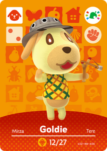 Goldie Authentic Animal Crossing Amiibo Card - Series Amiibo Festival