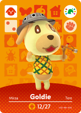 Goldie Authentic Animal Crossing Amiibo Card Series Amiibo