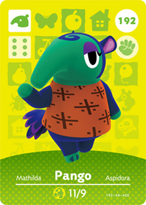192 Pango Authentic Animal Crossing Amiibo Card - Series 2