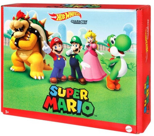 Super Mario Character Cars Hot Wheels Figure - 5pk