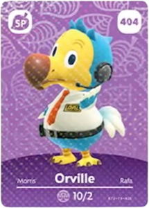 404 Orville SP Authentic Animal Crossing Amiibo Card - Series 5