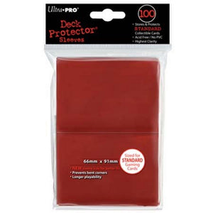 Ultra Pro Standard Deck Protector Sleeves Red 100ct
