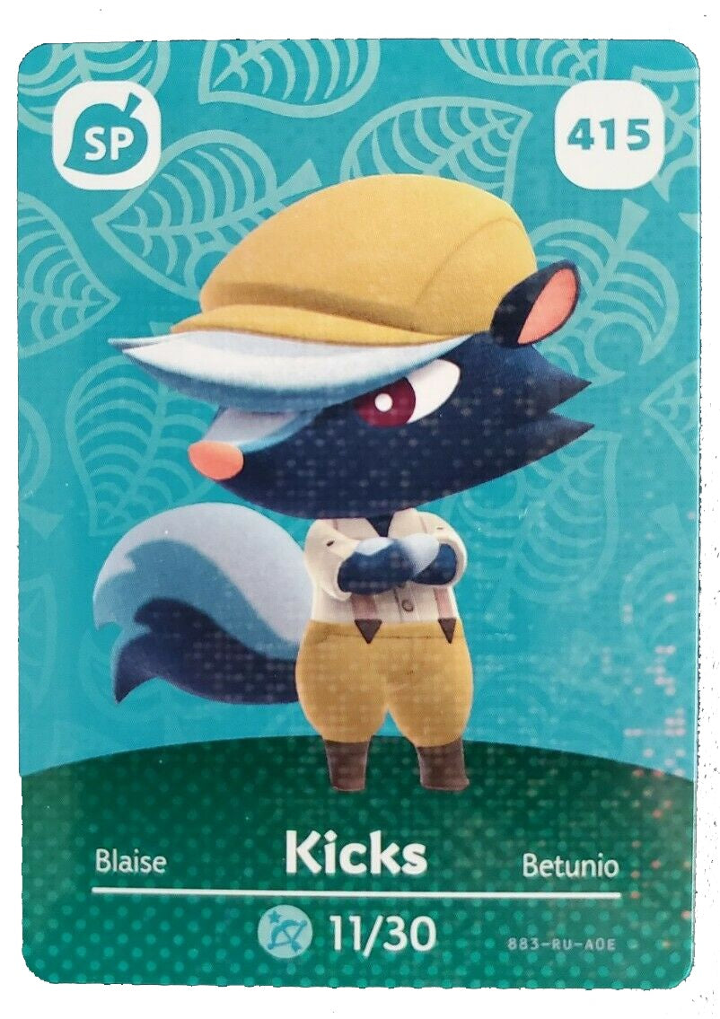415 Kicks SP Authentic Animal Crossing Amiibo Card - Series 5
