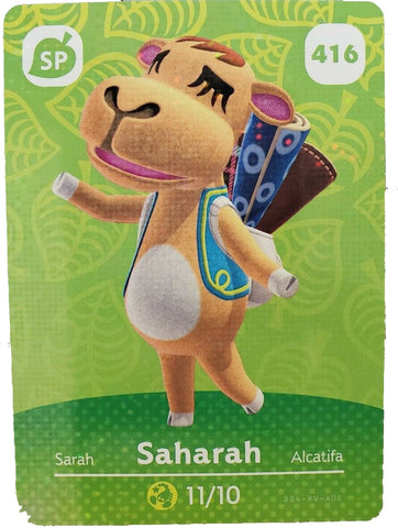 416 Saharah SP Authentic Animal Crossing Amiibo Card - Series 5