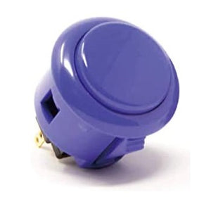 Sanwa Button Solid Colour OBSF-30mm Snap-In Pushbutton (Dark Blue)