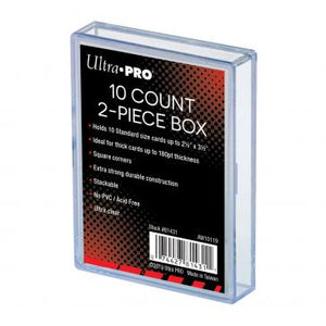 Ultra Pro 2-Piece 10 Count Clear Card Storage Box Case