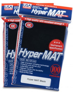 KMC Card Barrier - Standard Size - Hyper Mat Sleeves 100ct - Black