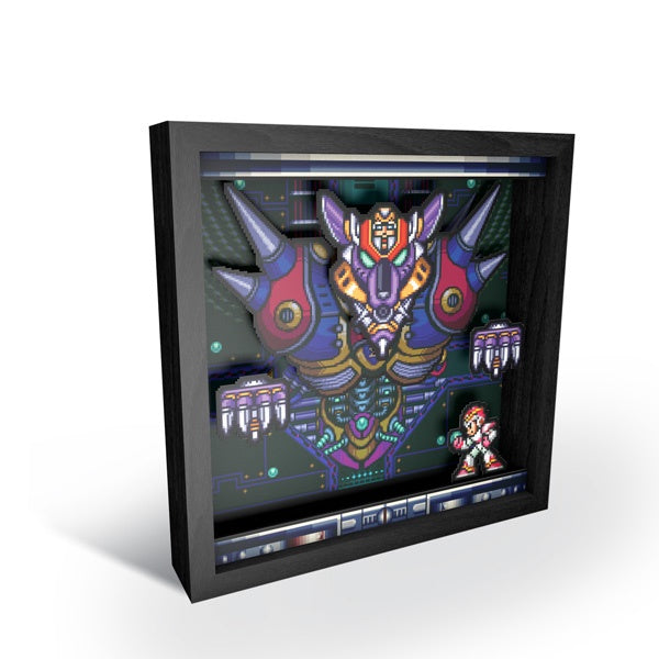 Mega Man Boss Fight 9″x9″ Pixel Frame 3D Pixel Box Art