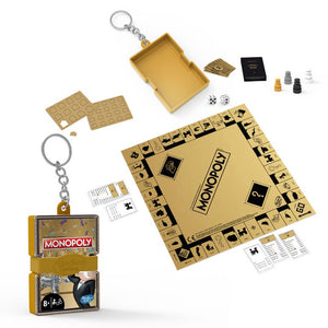 Hasbro Gaming - Keychain Games - Gold Monopoly