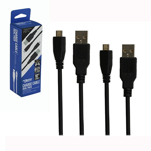 PS4 USB CTRL CHARGE CBL 10FT TWIN PACK [KMD]